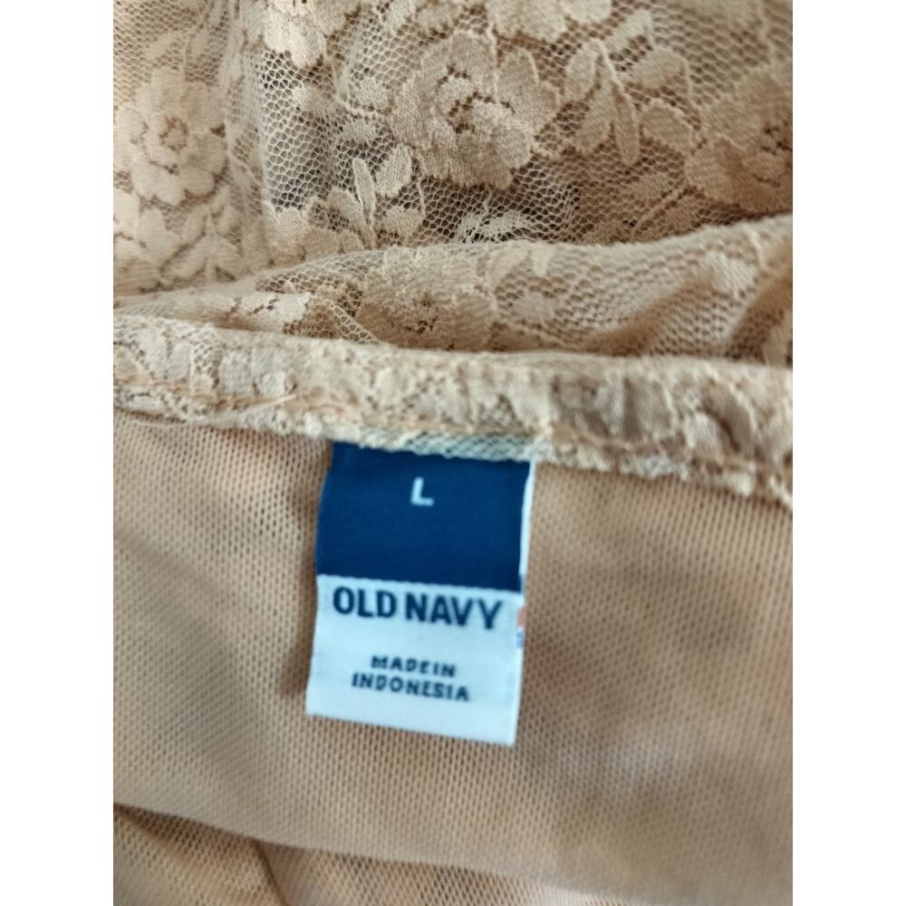 5310) Old Navy Thistle Y2K Coquette Lace Ruffle Tiered Babydoll Tank Top Large - Picture 4 of 8